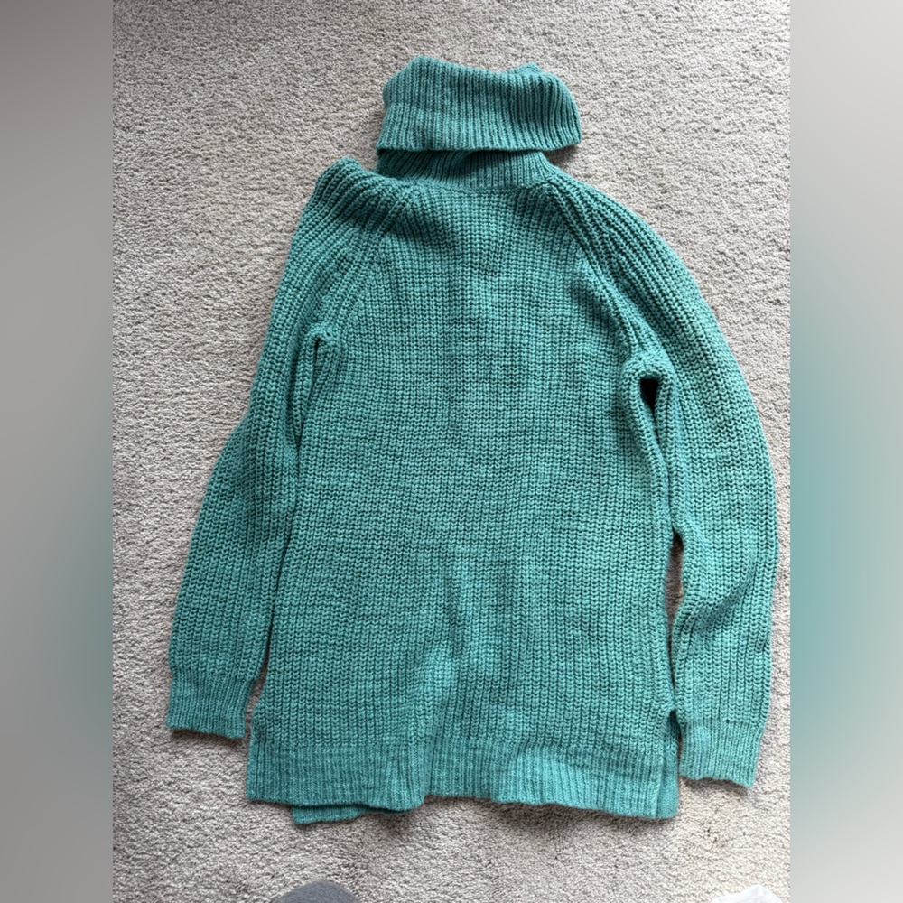 Ralph Lauren Teal Turtleneck Knit Sweater Size M